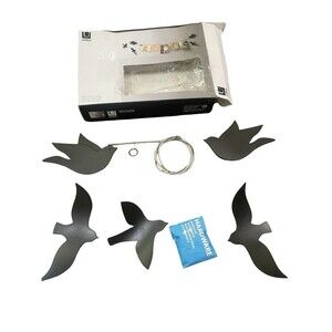 Picture Display Photo Holder Black Bird - bird on a wire - 5 Clip Display NEW